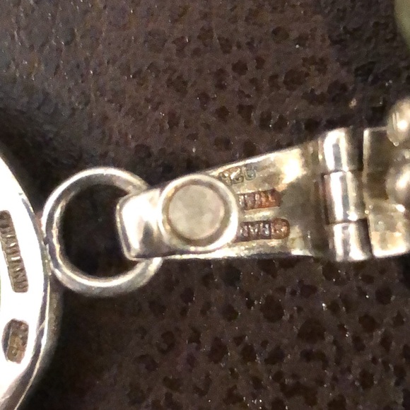 BARSE Sterling Silver Green Turquoise Square Stone Necklace Teardrop Pendant VTG - Picture 12 of 17